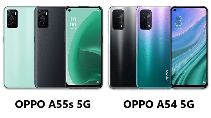 OPPO A55s 5G／OPPO A54 5Gの比較