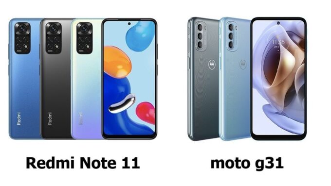 XiaomiのRedmi Note 11とMotorolaのmoto g31の違い