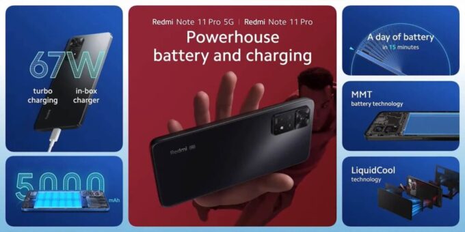 Redmi note 11 Pro 5Gのバッテリー性能