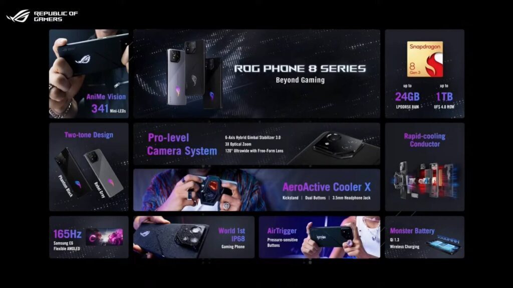 ROG Phone 8シリーズのスペック概要