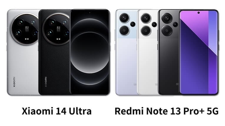 Xiaomi 14 UltraとRedmi Note 13 Pro plus 5g