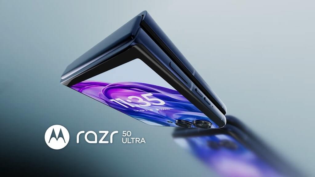 フォルダブルスマートフォン motorola razr50 ultra